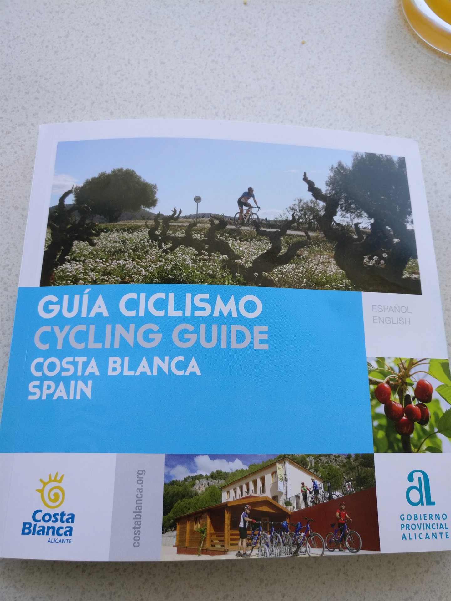 Map with the cycle routes around the Jalón valley